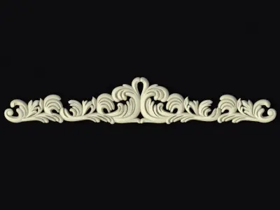 Central decor ornament for furniture 3D model 890