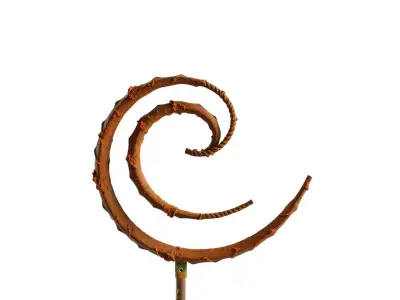 Rustic Spiral Sculpture model pack Low-poly 3D model