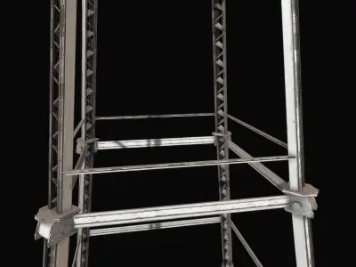 Old Water Tower Low-poly 3D model