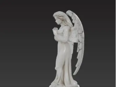 Guardian Angel Statue  Marble Cemetery Monument Low-poly 3D model