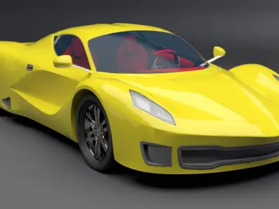 Custom Car 3 Low-poly 3D model