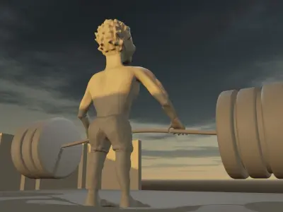 Character sport Human Low-poly 3D model