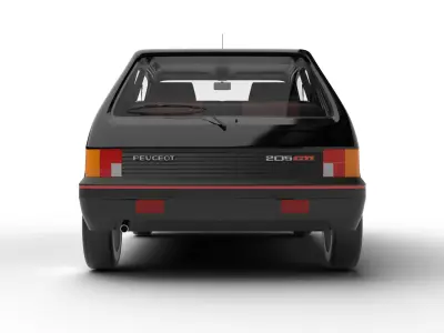 Peugeot 205 GTI 1 6 1992 3d model 3D model