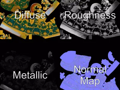 Emerald Enchanted Egg model pack Low-poly 3D model