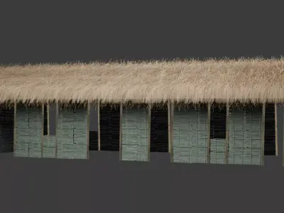 Strawhouse V1 Blender 3D model