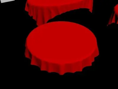 table cloth tablecloth collection fabric oval circle round 3D model