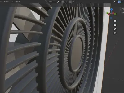 external body heat pump unit with one fan ready for render 3D model