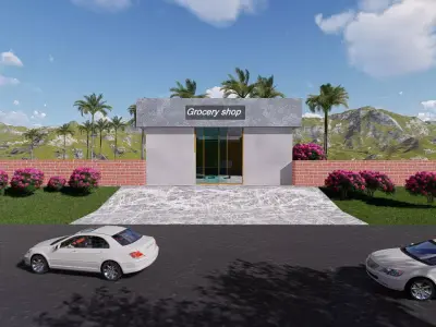 Shop exterior 3D model