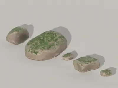 Fantasy camping game kit Unreal engine ready Low-poly 3D model