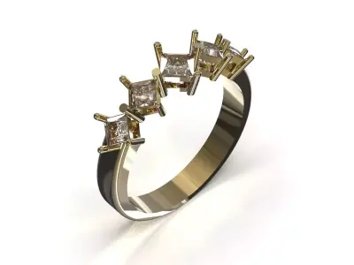 Luxury printable jewelry ring model jr00338 3D print model