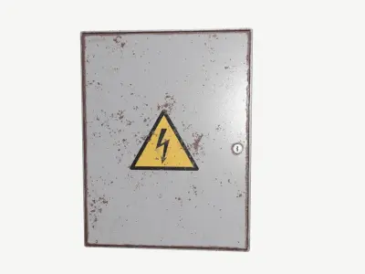 Satellite Lantern Balcony Electricity box Air Conditioner Low-poly 3D model