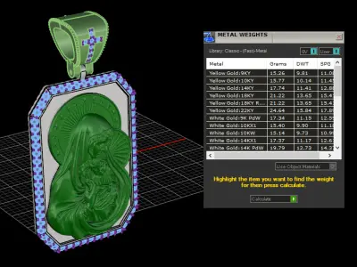 Saint Maria Pendant 17066 3D print model