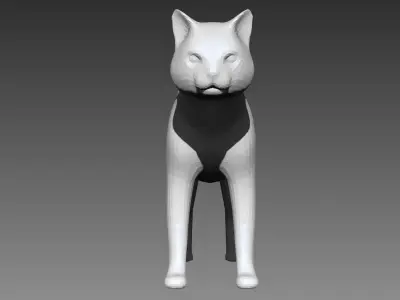Cat base mesh for Zbrush 3D model