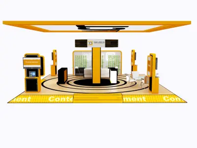  Booth Exhibition Stand a416a 3D model