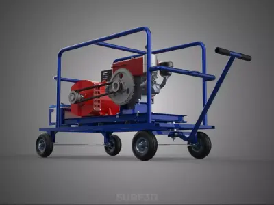 PORTABLE ELECTRIC VEHICLE EV CAR CHARGING SYSTEM POWER GENERATOR 3D model