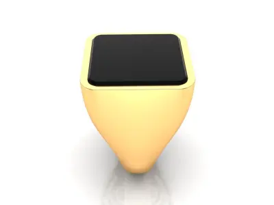 Ring M146 Mens luxury ring with enamel    gems 3D print model