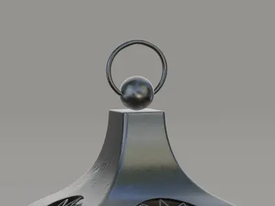 Square Moroccan lantern 3D model