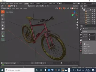bicycle Low-poly 3D model 5