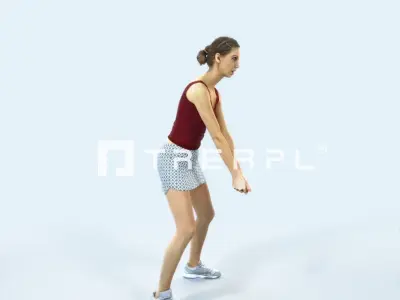 Aspiration 15E Digging Sports Volleyball Woman Low-poly 3D model