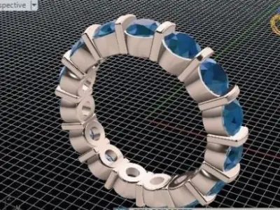 Eternity  halo ring   423 3D print model