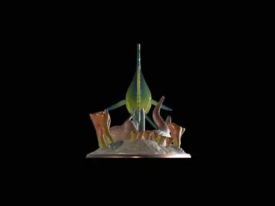 MAHI MAHI UNDERWATER STATUE DETAILED TEXTURE FOR 3D PRINTING 3D print model