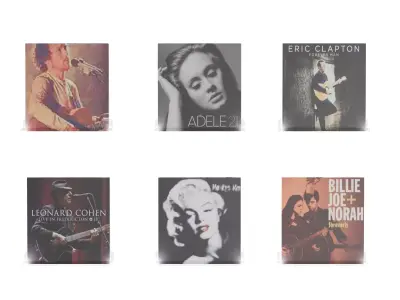 Clear Vinyl Record Shelf Wall Mount 3D model