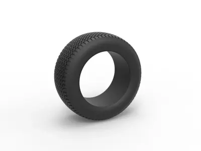 Tire of Dirt Modified stock car V6 Scale 1 to 25 3D print model