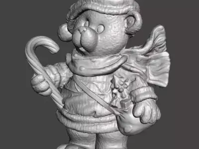 CHRISTMAS BEAR SCULPTURE STATUE ORNAMENT FIGURE MODEL 3D print model