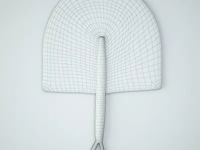 African Handwoven Fan 38 3D model