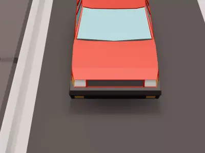 Low Poly Simple Car Low-poly 3D model