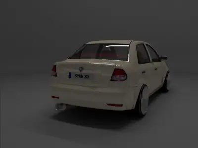 Proton Saga FLX Low-poly 3D model