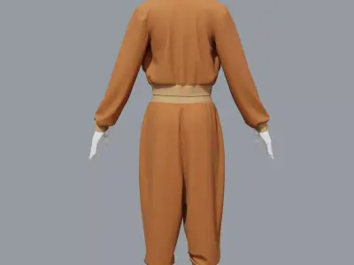 Aladdin women sports costume 3D model