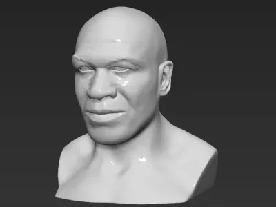 Mike Tyson bust 3D printing ready stl obj formats 3D print model