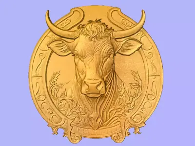 VACA EM FARRADURA 3D model