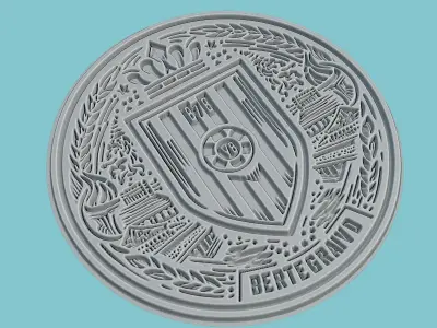 FK Partizan Belgrade Medallion Football 3D print model