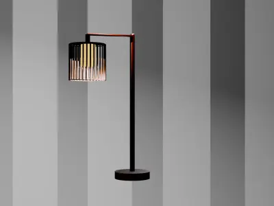 Modern Hanging Floor Lamp 3D Model Free low-poly 3D model