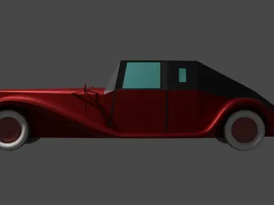 Ancient Car low-poly Low-poly 3D model