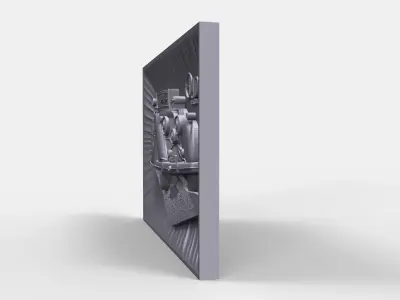 Austro Daimler ADR 6 Bergmeister bas relief 3D print model