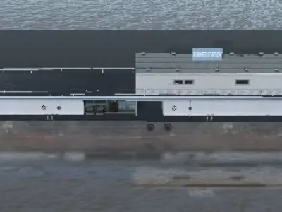  Inland bunker station Low-poly 3D model