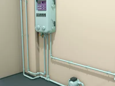 Heating System Pipeline M1 3D model