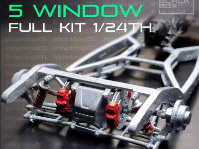Hot Rod 5 window - Full Modelkit 1-24th 3D print model