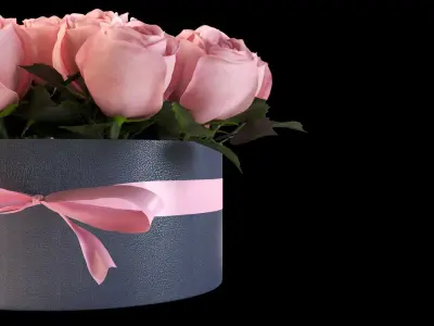 pink flowerbox 3D model