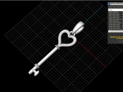 Key pendant model 953 3D print model