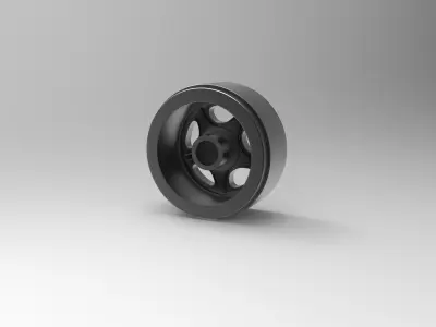 Police Interceptor Black Steel Wheel for Rc 3D print model