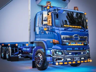 HINO 500 FM Refrigerated Box 3D model