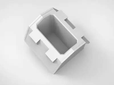 Retro European style barn pattern vase 3D print model