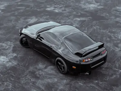 Toyota Supra 1997 Low-poly 3D model