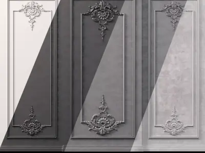 Wall Molding Low-poly 3D model