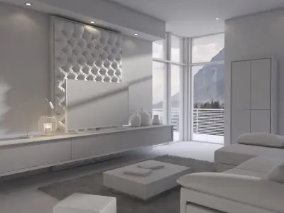 Montain Apartment Living Room 3D model