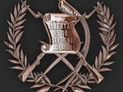 Escudo de Guatemala Coat Of Arms Guatemala 3D print model